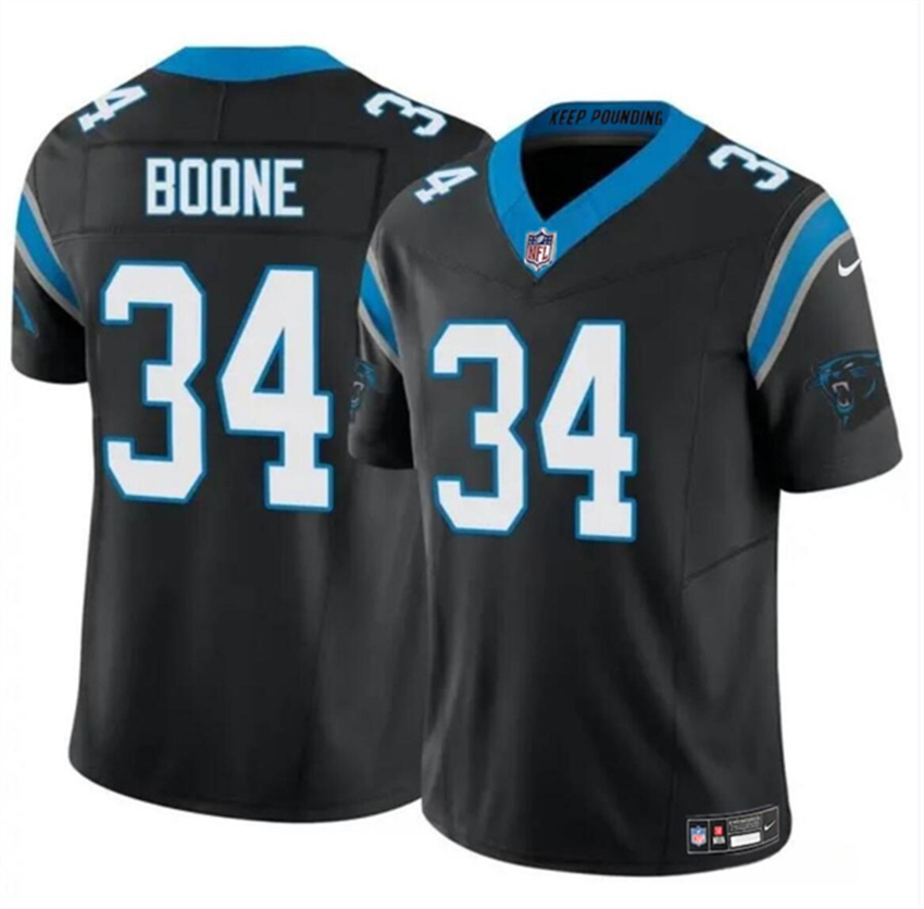 Youth Black Carolina Panthers #34 Mike Boone 2024 F.U.S.E Vapor Untouchable Limited Stitched Jersey